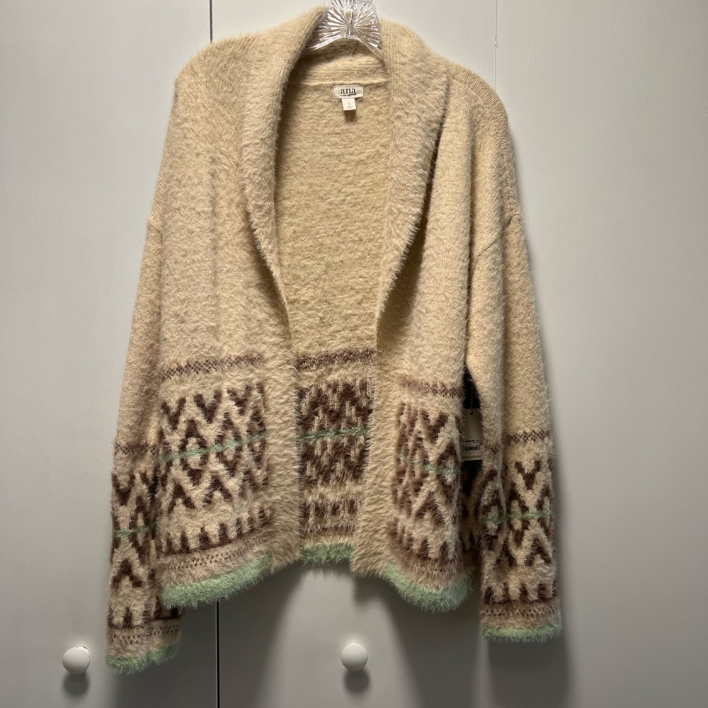 NWT A.n.a sweater/cardigan with neutral colors size L